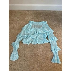 Free people ruffle cardigan